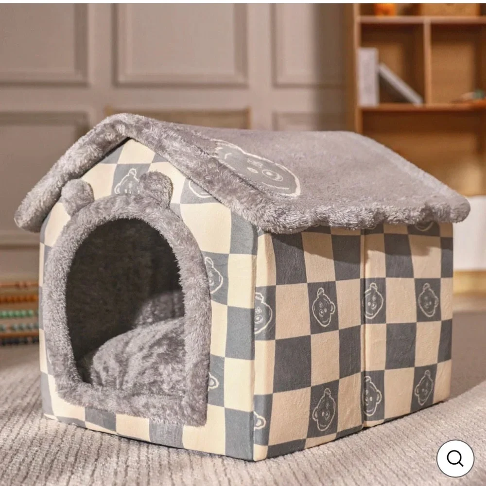 Foldable Dog House Kennel Bed Mat For Small Medium Dogs Cats​